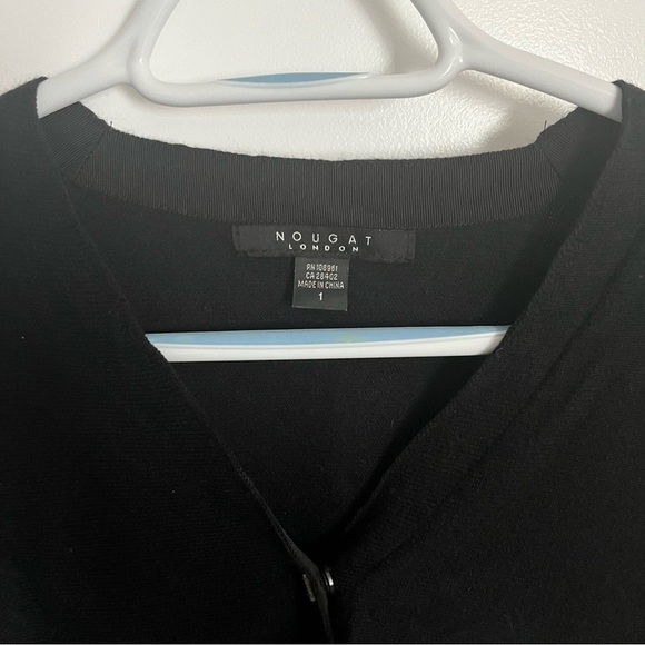 Nougat London black cardiagan sweater. cashmere and angora SZ 1. Quarter sleeve - Picture 4 of 9